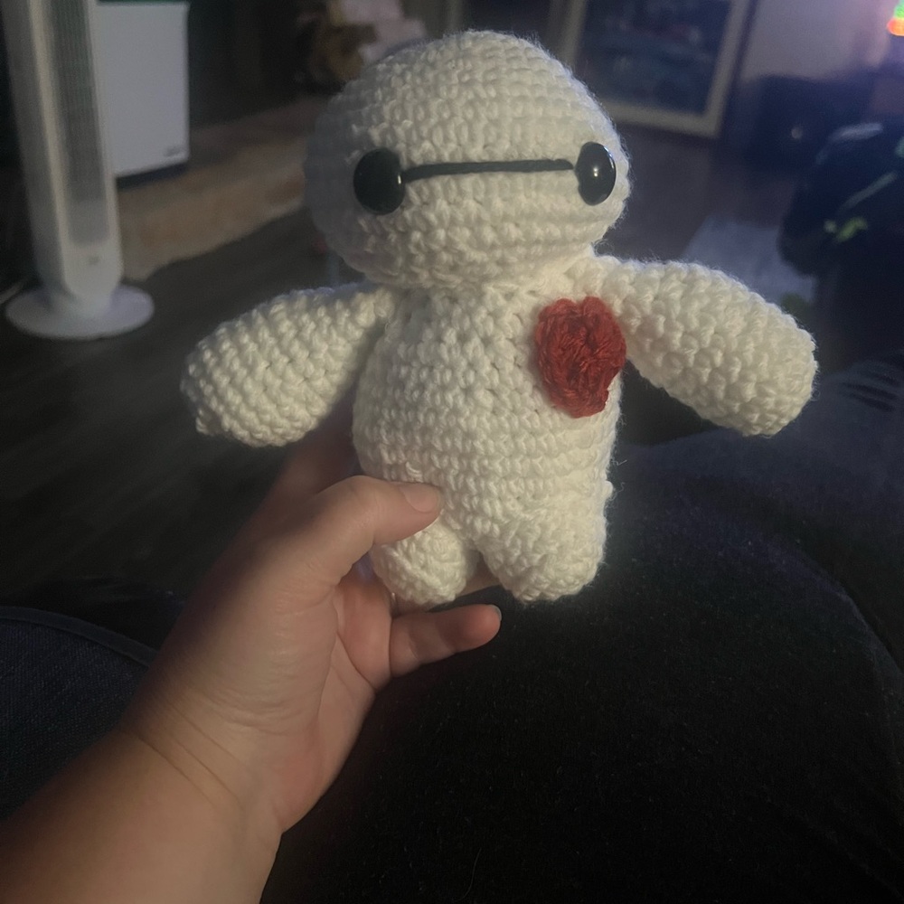 Crocheted White Plush Toy Baymax